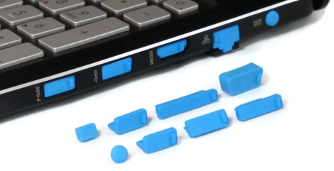 Picture of Port Dust Plugs in laptop